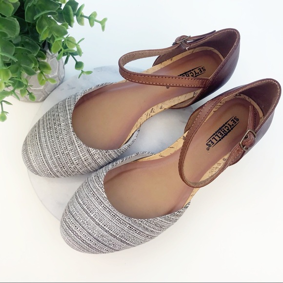 seychelles ankle strap flats